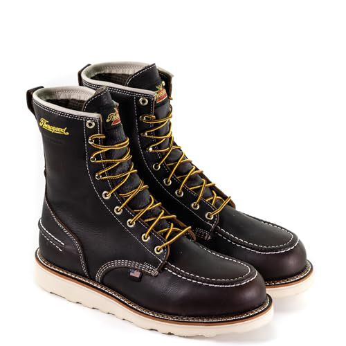 Thorogood 1957 Series 8” Waterproof Work Boots for Men - Full-Grain Leather with Moc Toe