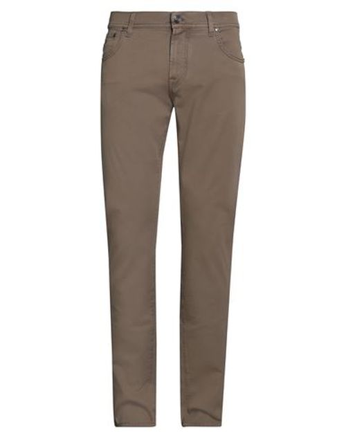 Man Pants Light brown Size 33 Cotton, Elastane
