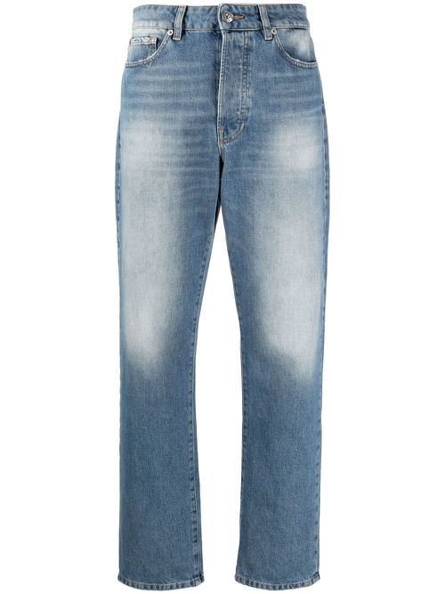 Distressed straight-leg jeans - CAT CLAW
