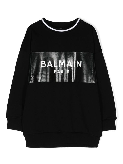 Logo-print cotton sweatshirt - Black