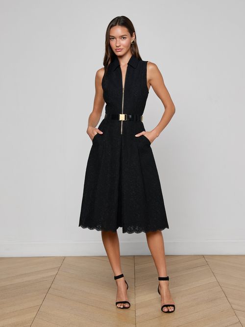 Kylo Lace Shirt Dress In Black