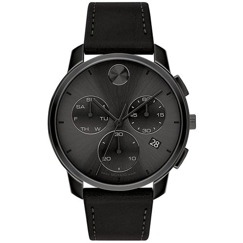 Men's Bold Thin Black Dial Watch