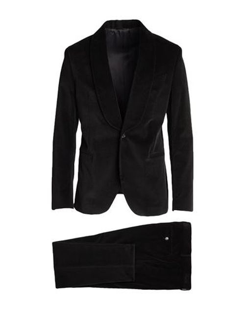 Manuel Ritz Man Suit Black Size 40 Cotton, Elastane