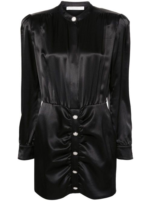 Long-sleeve silk dress - Black