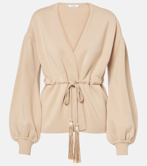 Tiberio belted virgin wool cardigan