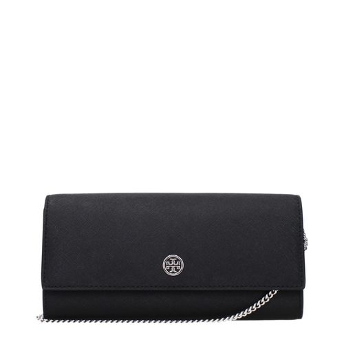 Tory Burch Black Leather Clutch Women's Bag