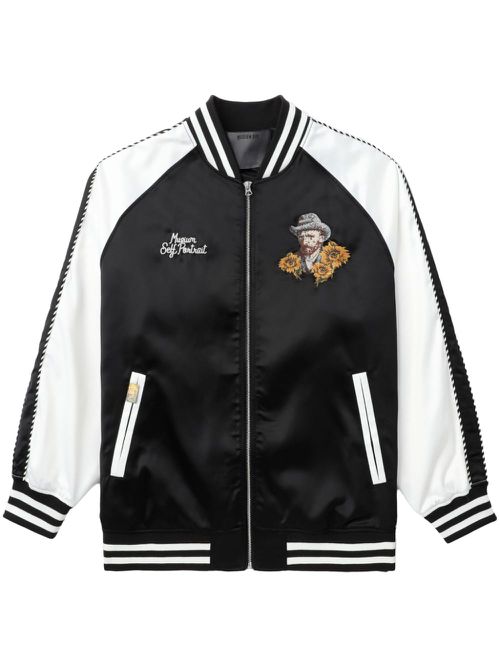 Colourblock varsity jacket - Black