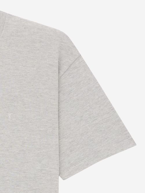 Cotton Piqué Logo-Embroidered T-Shirt — Gray