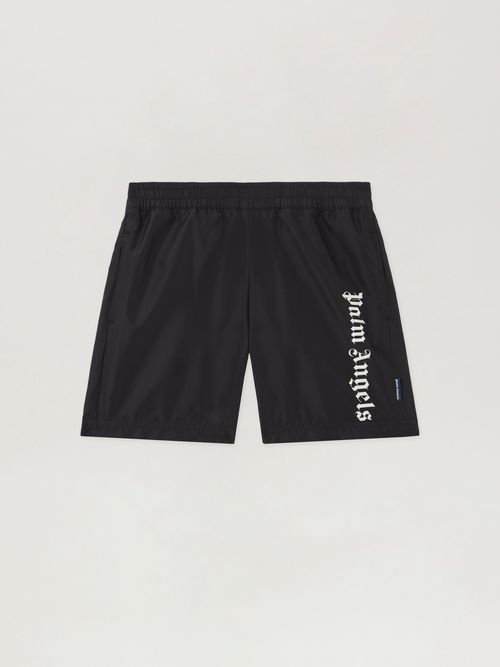 Overlogo Long Beachwear Short Kids  Nero/black