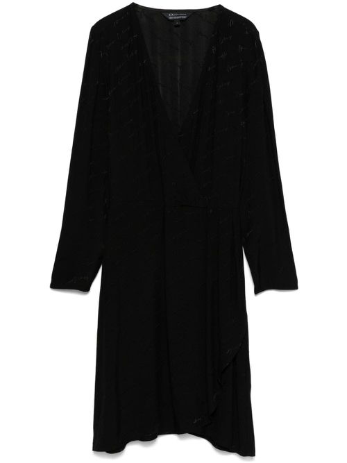 Logo-jacquard mini dress - Black