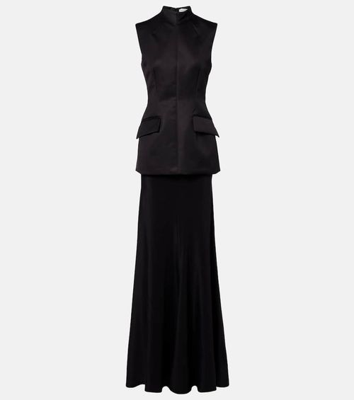 Cilen cotton-blend gown