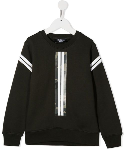 Camouflage tape cotton sweatshirt - Green