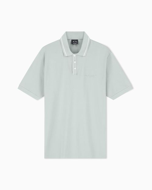 Polo shirt in stretch cotton with contrast trim Essential