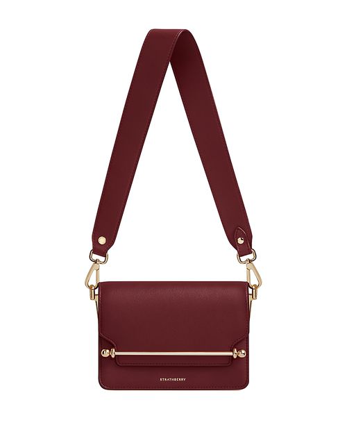 East West Mini Multi Strap Oxblood Crossbody