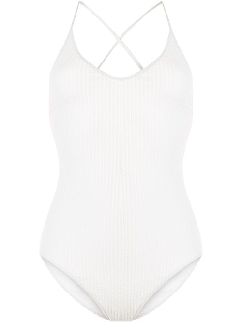 Margot ribbed swimsuit - White
