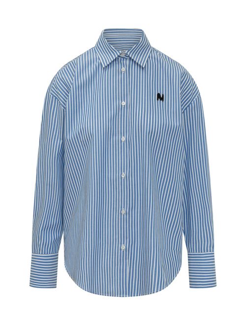 Blue Logo Stripes Shirt