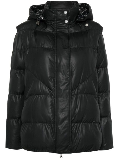 Hooded puffer jacket - Black