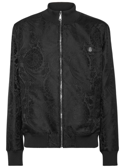 Jacquard bomber jacket - Black