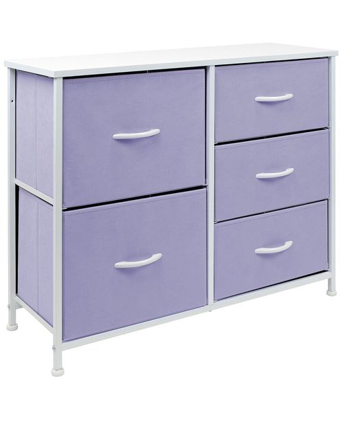 Purple Dresser With 5 Drawers