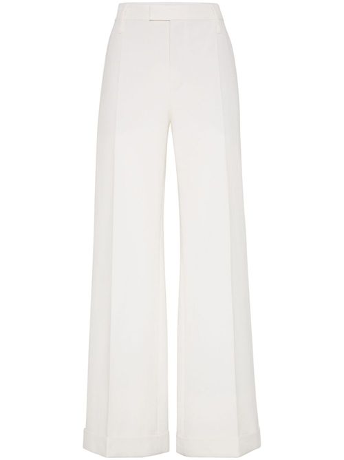 Flared trousers - White