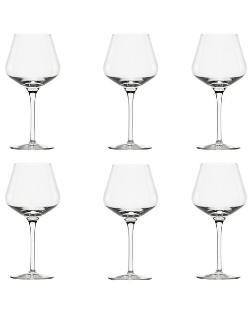 10 Strawberry Street Set of 6 Breckenridge Glassware: Burgandy Glass