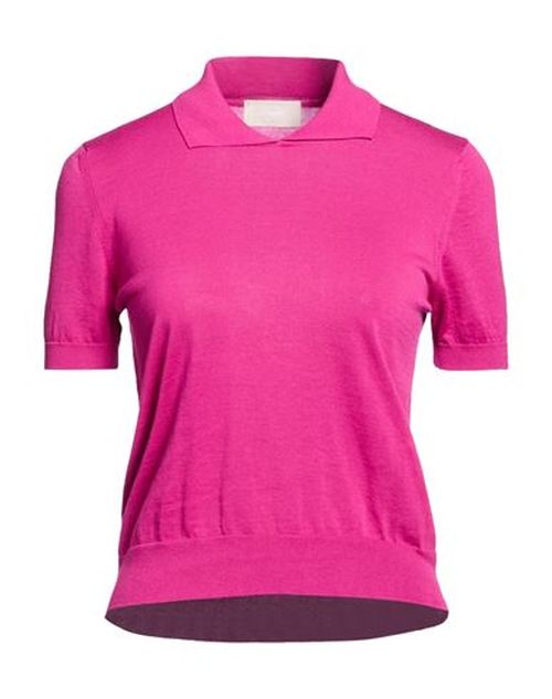 Woman Polo shirt Fuchsia Size L Cotton