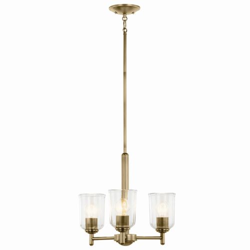 Natural Brass Mini Chandelier from the Shailene Collection