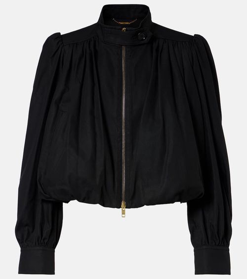 Chloé Gathered cotton canvas jacket