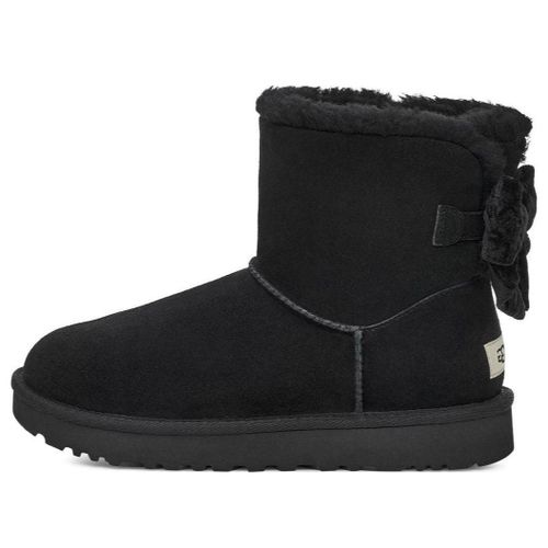 (WMNS) Mini Bailey Bow Crushed Velvet Boot 'Black'