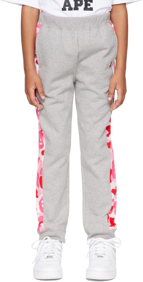 BAPE Kids Gray ABC Camo One Point Sweatpants