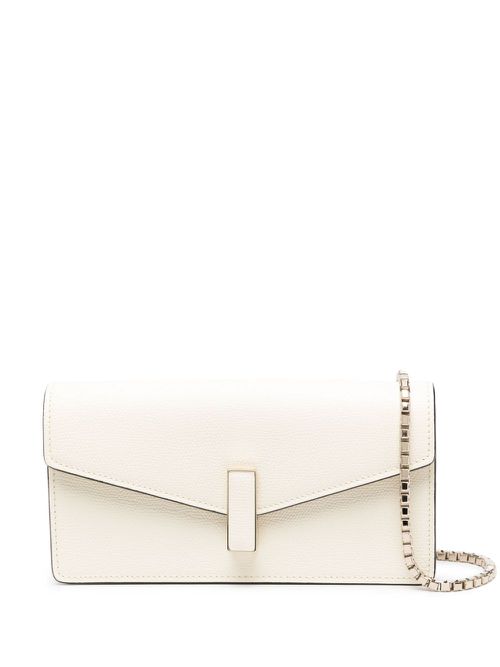 Iside leather clutch bag - Neutrals