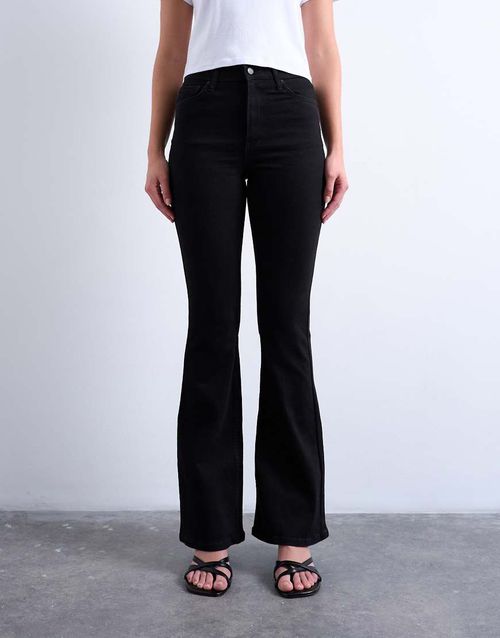 Jamie flare high rise jean in black