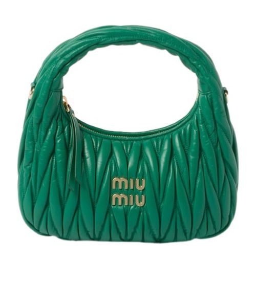 Wander matelassé nappa leather hobo bag