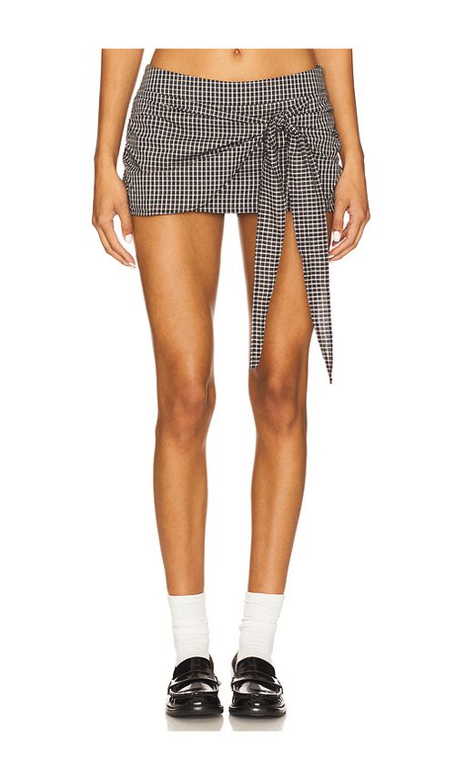 LIONESS Kensington Mini Skort in Black. L. Also in