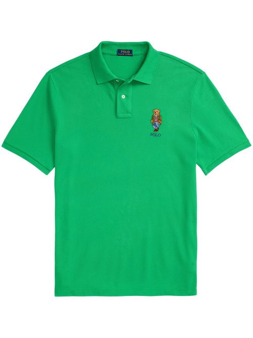 Polo Bear-appliqué polo shirt - Green