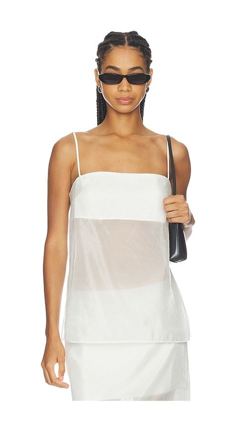 SANS FAFF Cove Silk Top in White. XS. Also in S