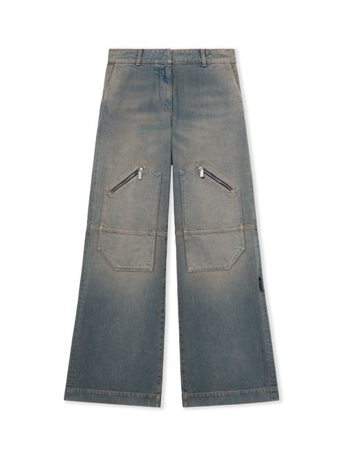 Big Pockets Denim Pants - Female Denim Fungi Overdyed