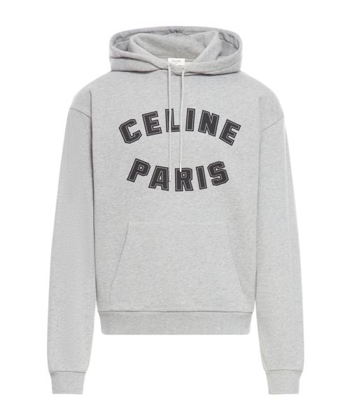 Celine paris loose hoodie in cotton fleece