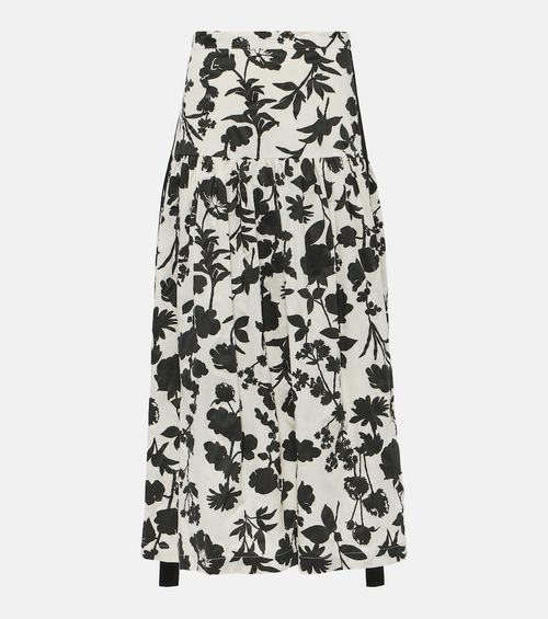 Udente floral cotton maxi skirt