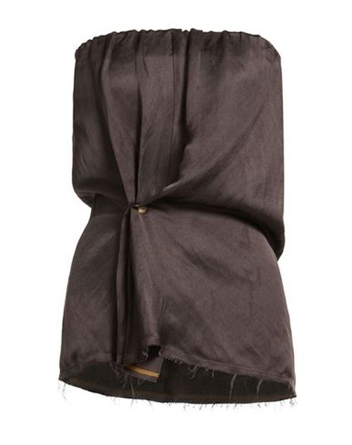Chocolat Woman Top Chocolate brown Size 6 Viscose, Linen