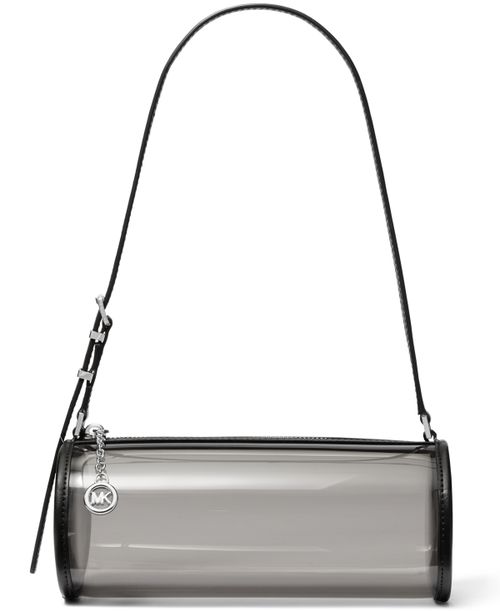 Michael Small Barrel Pouchette Handbag - Black/Black