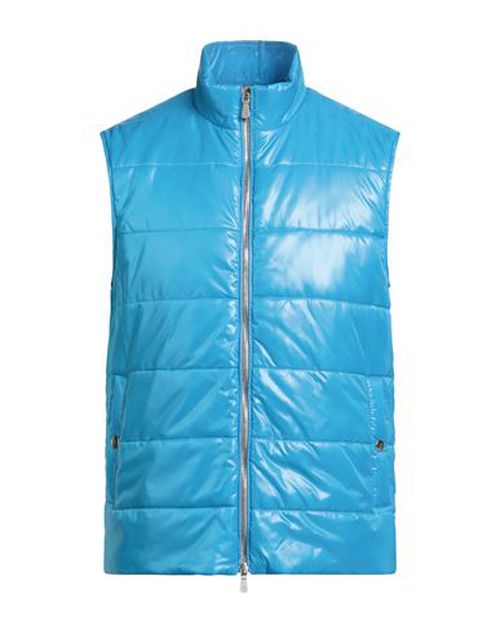Man Vest Azure Size 40 Polyamide