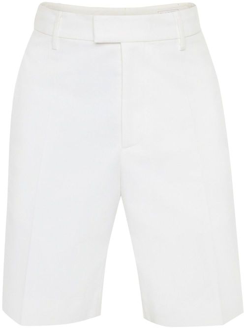Knee-length tailored shorts - White