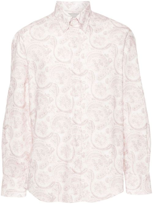 Paisley-print cotton shirt - White