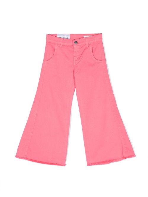 Logo-patch flared jeans - Pink