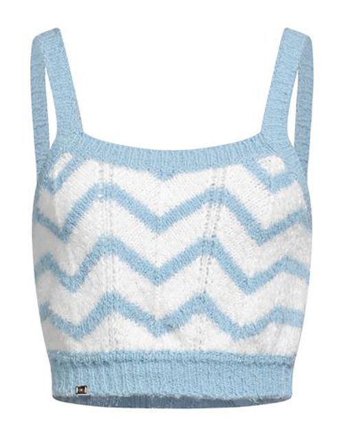 Woman Top Sky blue Size 4 Cotton, Polyester