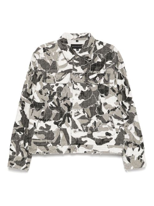 Who Decides War camo trucker jacket - Grey