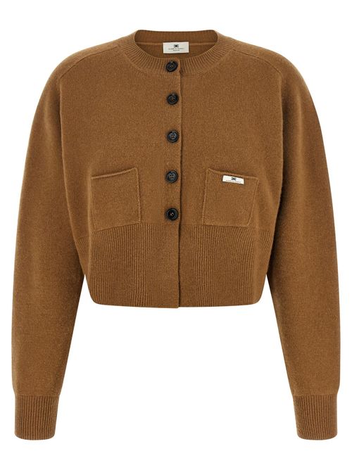 Wool-Cashmere Blend Cardigan — Camel