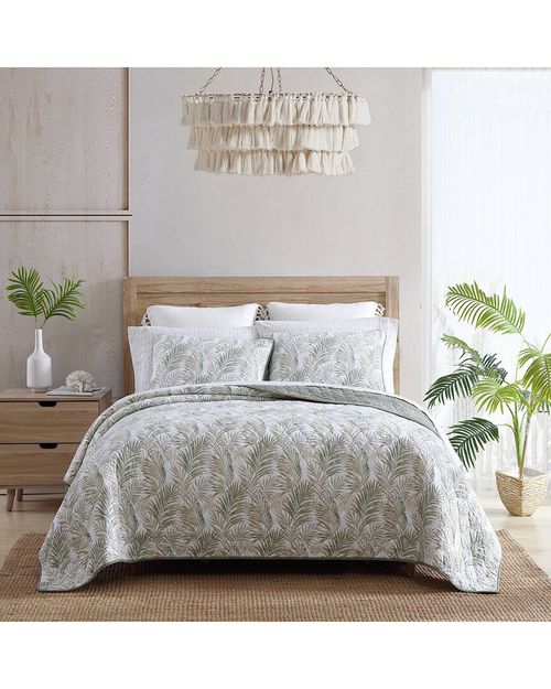 Maui Palm of Cotton Reversible Quilt Set