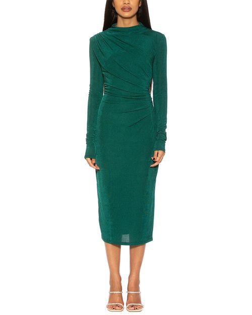 Kim Draped Midi Sheath Dress